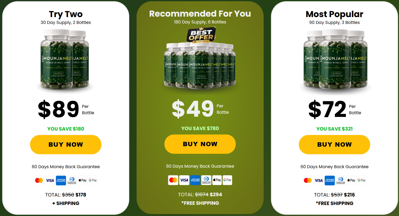 MounjaMelt Pricing