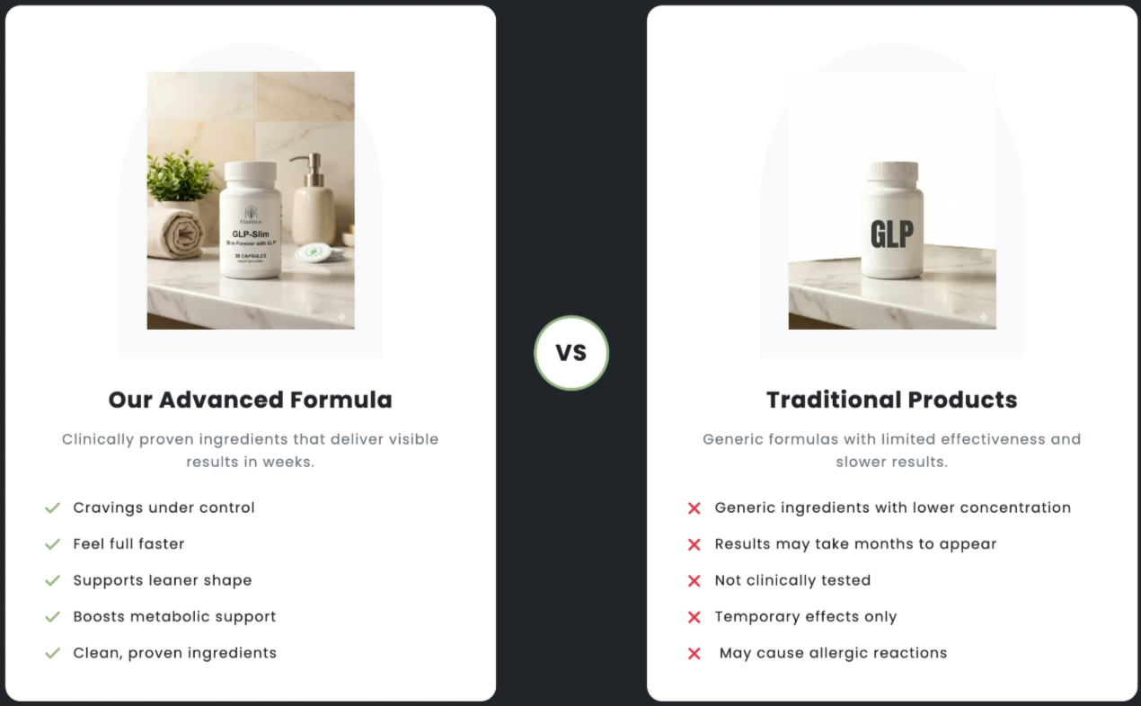 Our Advanced Formula Vs Traditional Products