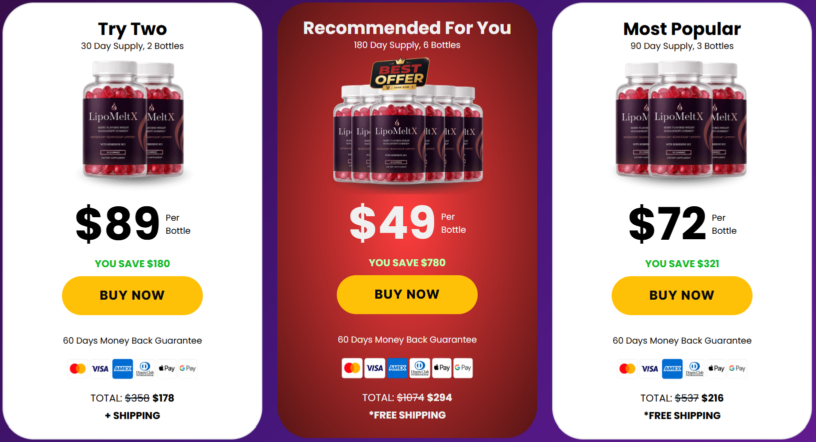 LipoMeltX Pricing