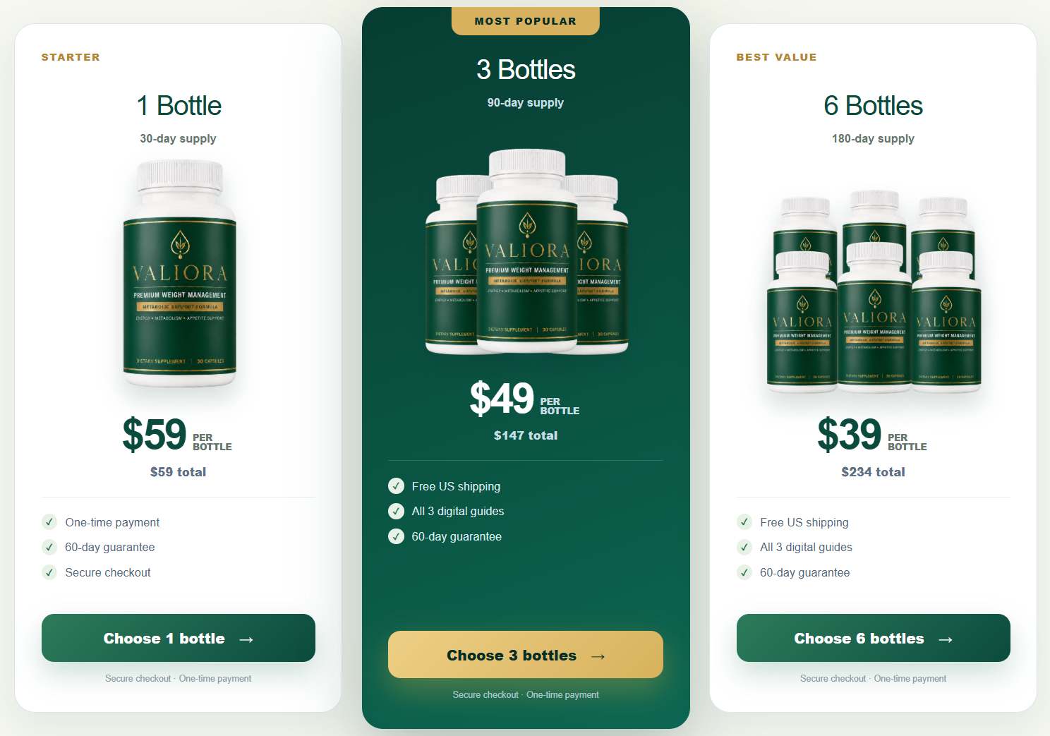 Valiora Pricing